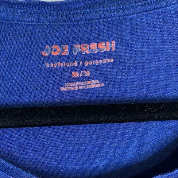Joe Fresh Boyfriend T-Shirt with Pocket Blue Size Medium - Picture 4 of 4